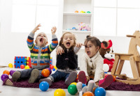 Kids playing in the room